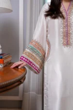 Luxe Ivory Embroidered Tunic Dress - Image 3