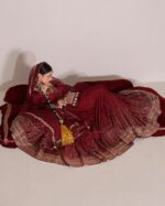 Red Rose Premium Silk Anarkali Suit Set - Image 3