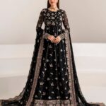 Black Rose Zari Embroidered Anarkali