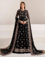 Black Rose Zari Embroidered Anarkali