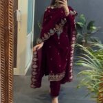 Maroon Majesty Ensemble Suit Set