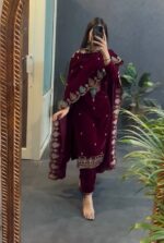 Maroon Majesty Ensemble Suit Set