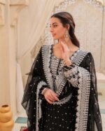 Midnight Elegance Kurti Lehenga Set - Image 3