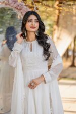 Anamika Cloud White Gown Set - Image 3