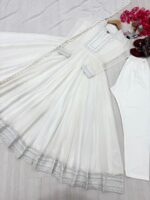 Anamika Cloud White Gown Set - Image 7