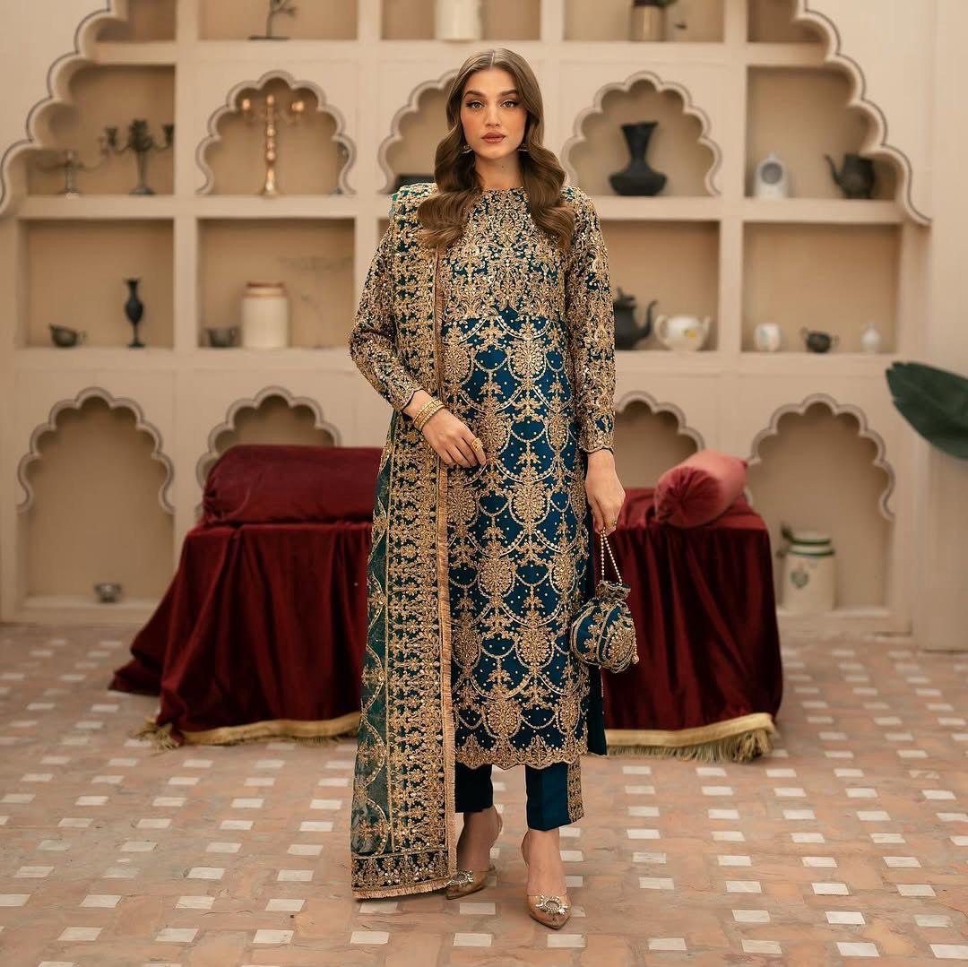 e6dfc3a3-a9ab-4d82-b681-45e0b2c12a72.jpeg Regal Elegance Handcrafted Embroidered Suit - Image 1