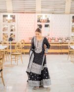 Midnight Elegance Kurti Lehenga Set - Image 6