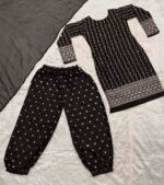 Shabnam Noir Embroidered Suit Set - Image 4