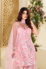 Zaria Embroidered Sharara Set - Image 4