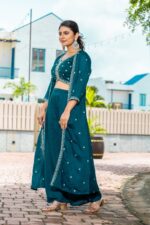 Mahi Crop Top Trouser With Shrug Set - Image 7