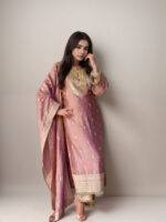 Blush Mauve Embroidered Salwar Kameez Set - Image 2