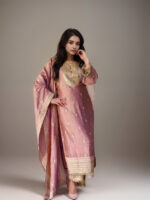 Blush Mauve Embroidered Salwar Kameez Set - Image 4