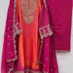 Ruby Embroidery Suit Set with Dupatta and Pant