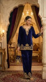 Imperial Blue Premium Velvet Set - Image 3