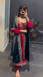 Rajwada Royale 9000 Velvet Suit Set - Image 4
