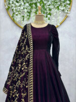Winter Special Velvet Designer Suit (Stitched) - Image 2