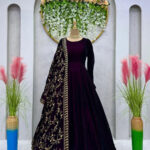Winter Special Velvet Designer Suit (Stitched)