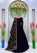 Winter Special Velvet Designer Suit (Stitched)