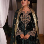 Luxnetics Winter Ready to Wear Velvet Kurti Palazzo Dupatta Set