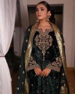 Luxnetics Winter Ready to Wear Velvet Kurti Palazzo Dupatta Set