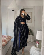 Viscose Velvet Dhoti Salwar Set with Seuqence Work - Image 3