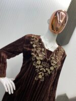Luxnetics Premium Embroidery work Winter Wear Velvet Suit - Image 10