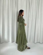 Luxnetics Ready Wear Velvet Kurti Sharara Dupatta Set - Image 4