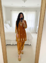 Luxnetics Real Mirror Work Velvet Cord Set - Image 4