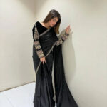 Luxnetics  Party Wear Velvet Saree