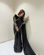 Luxnetics  Party Wear Velvet Saree