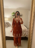 Luxnetics Real Mirror Work Velvet Cord Set - Image 2