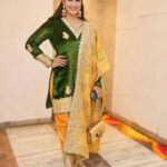 Daman Embroidery Work Winter Special Velvet Kurti Patiyala Pant Dupatta Set (Ready to Wear)