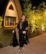 Luxnetics Premium Designer Embroidery Work Velvet Kurti Pant Dupatta Set (Ready to Wear) - Image 5