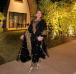 Luxnetics Premium Designer Embroidery Work Velvet Kurti Pant Dupatta Set (Ready to Wear) - Image 3