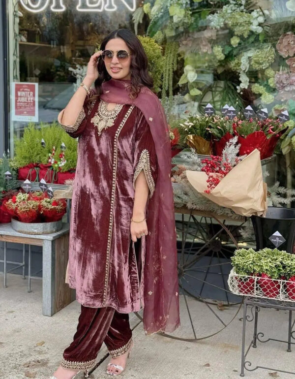 Premium Luxnetics Winter Wear Velvet Suit