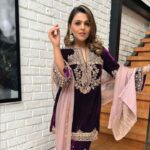 Sequence 5mm Embroidery Work Winter Special Designer Velvet Kurti Pant Dupatta Set (Ready To Wear)