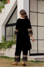 Noir Zari Royale Velvet Kurta Set - Image 4