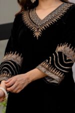 Noir Zari Royale Velvet Kurta Set - Image 7