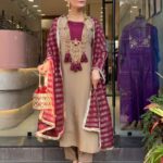 Noor-e-Beige Festive Kurti Set