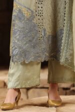 Pastel Grace Embroidered Kurti Pant Dupatta Set - Image 8