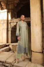 Pastel Grace Embroidered Kurti Pant Dupatta Set