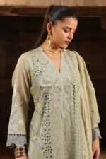 Pastel Grace Embroidered Kurti Pant Dupatta Set - Image 7