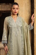 Pastel Grace Embroidered Kurti Pant Dupatta Set - Image 5