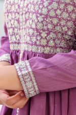 Lavender Bloom Ethnic Kurta Palazzo Set - Image 5