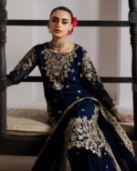 Meher Navy Gold Embroidered Suit