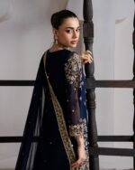 Meher Navy Gold Embroidered Suit - Image 5
