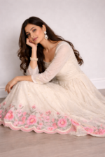 Ivory Floral Anarkali Set - Image 3