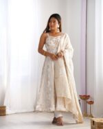 Banarasi Jacquard Dola Silk Anarkali Suit Set - Image 12